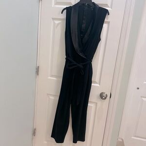 Torrid size 16 black sleeveless tuxedo jumpsuit